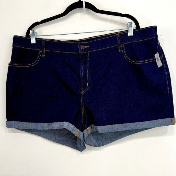 Old Navy Dark Wash Mid Rise WOW Roll Cuff
Cotton Denim Stretch Shorts New - Picture 5 of 16